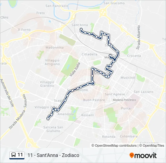 11 Bus Line Map