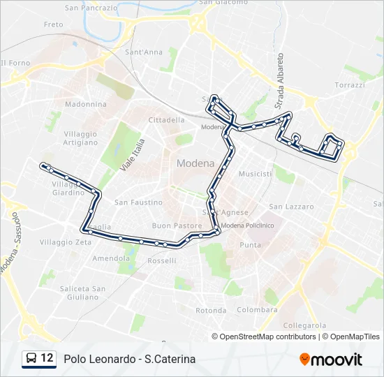 12 Bus Line Map