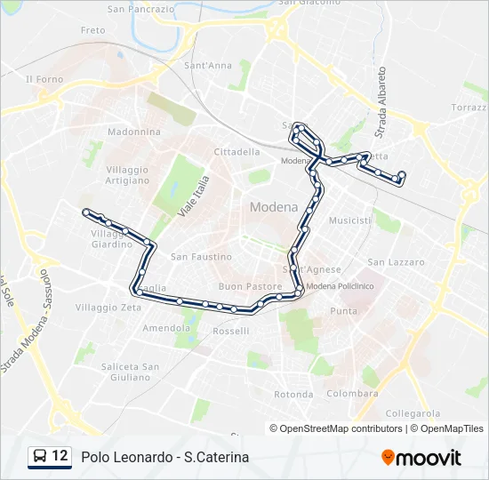 12 Bus Line Map
