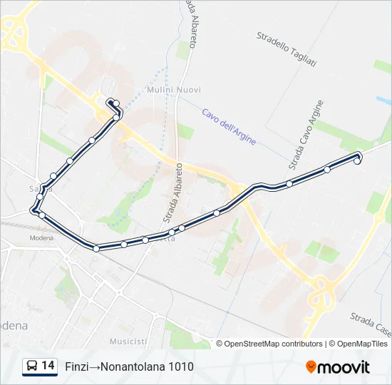 14 Bus Line Map