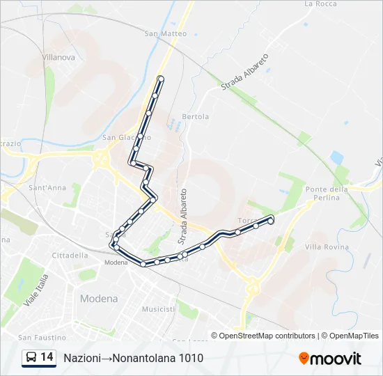 14 Bus Line Map