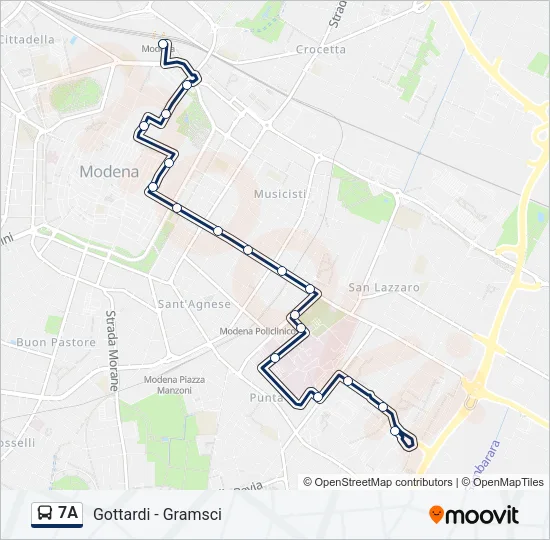 7A Bus Line Map