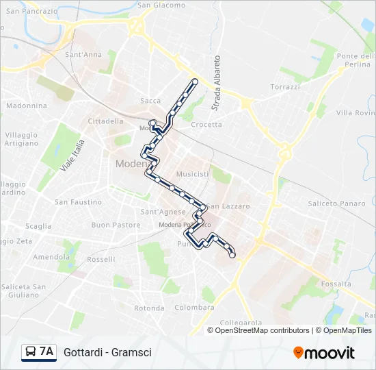 7A Bus Line Map