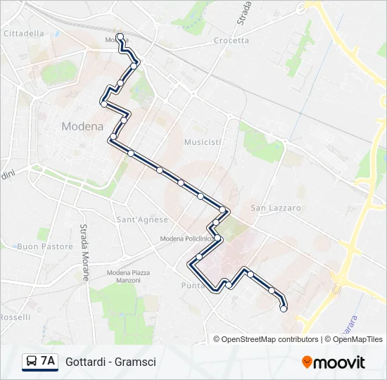 7A Bus Line Map