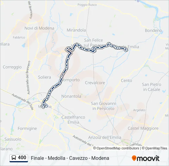 400 Bus Line Map