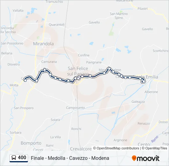 400 Bus Line Map
