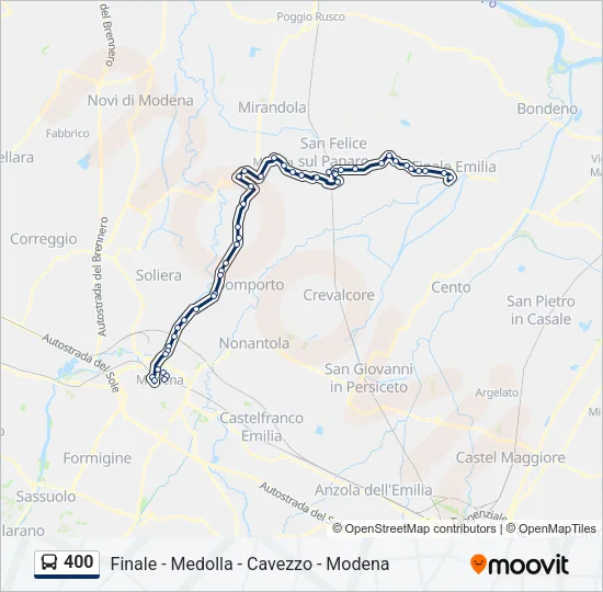 400 Bus Line Map