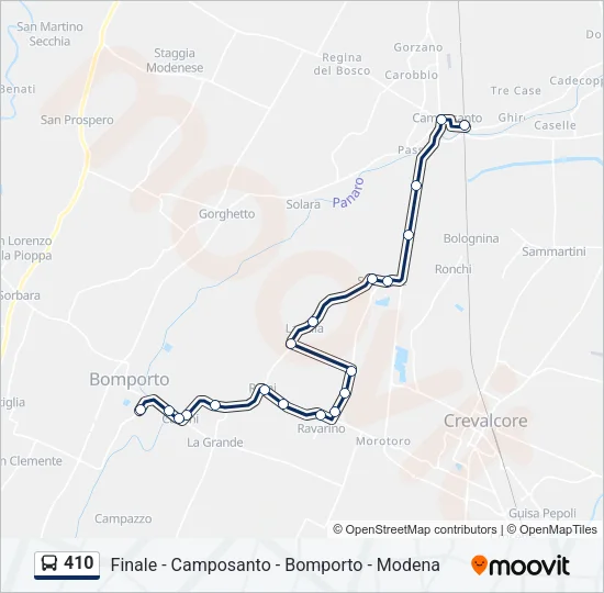 410 Bus Line Map