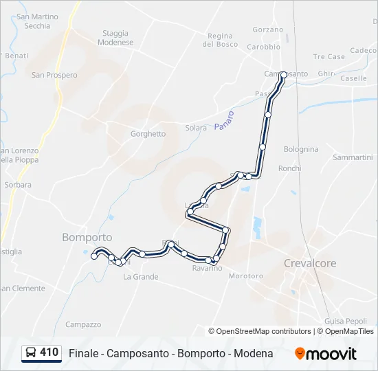 410 Bus Line Map