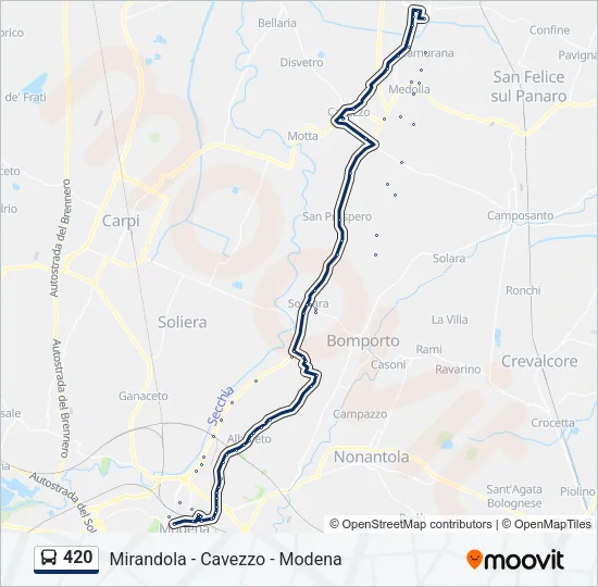 420 Bus Line Map