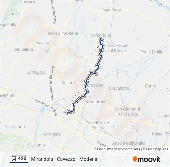 420 Bus Line Map