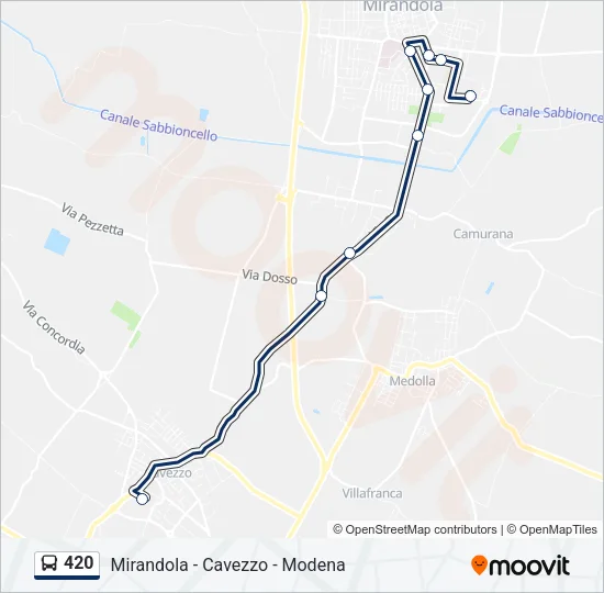 420 Bus Line Map