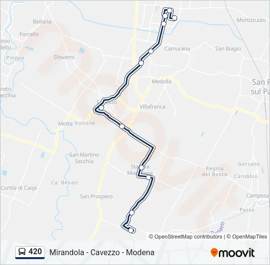 420 Bus Line Map