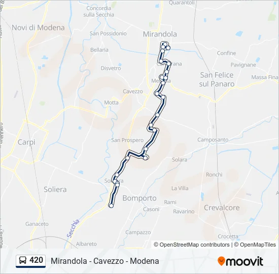 420 Bus Line Map