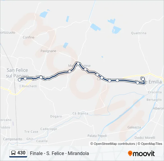 430 Bus Line Map