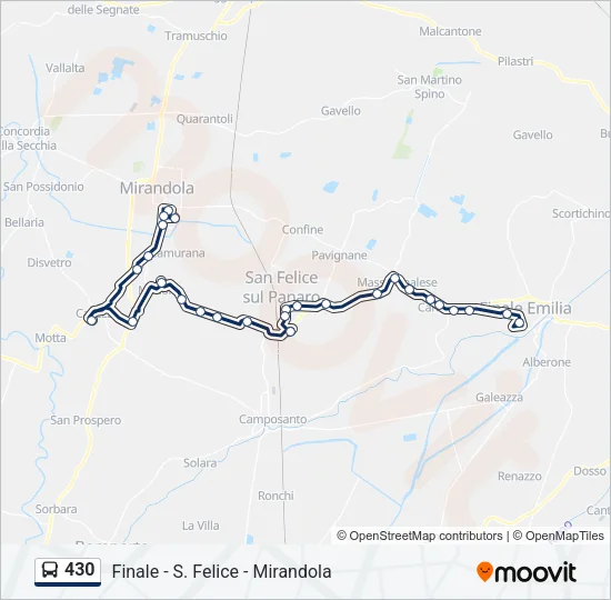 430 Bus Line Map