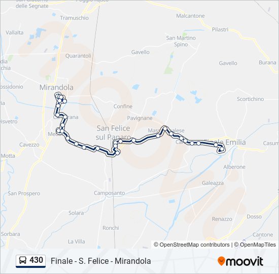 430 bus Line Map