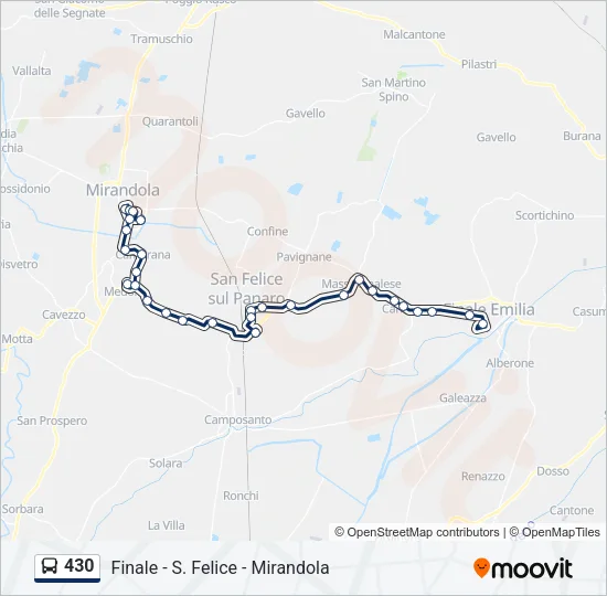 430 Bus Line Map