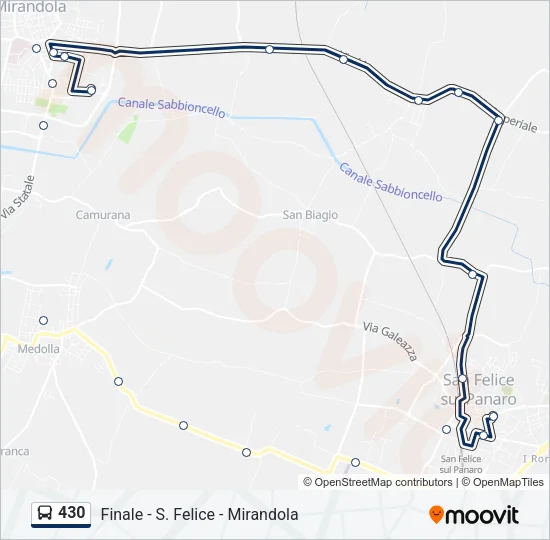430 Bus Line Map