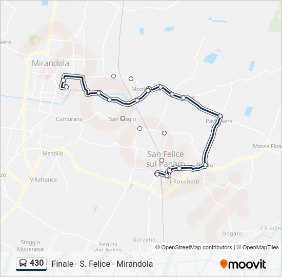 430 Bus Line Map