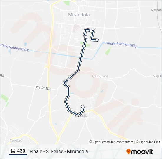 430 Bus Line Map