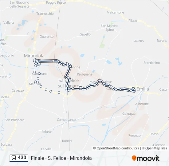 430 Bus Line Map