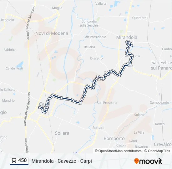 450 Bus Line Map