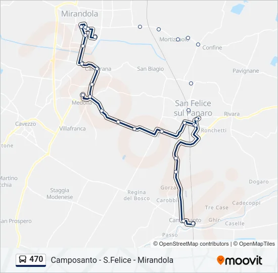 470 Bus Line Map
