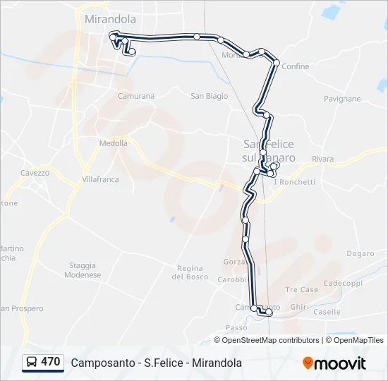 470 Bus Line Map