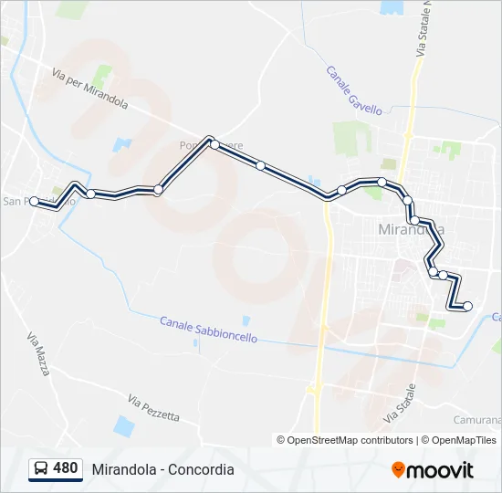 480 Bus Line Map