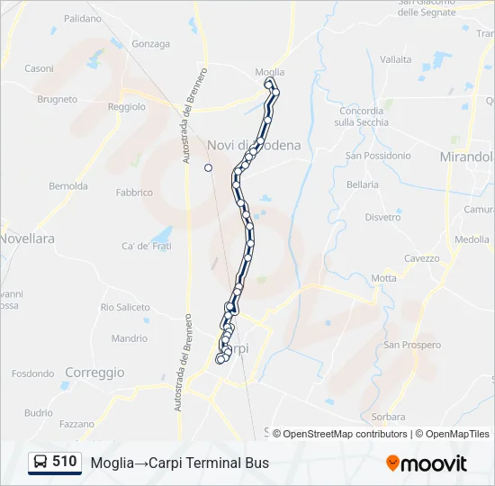 510 Bus Line Map