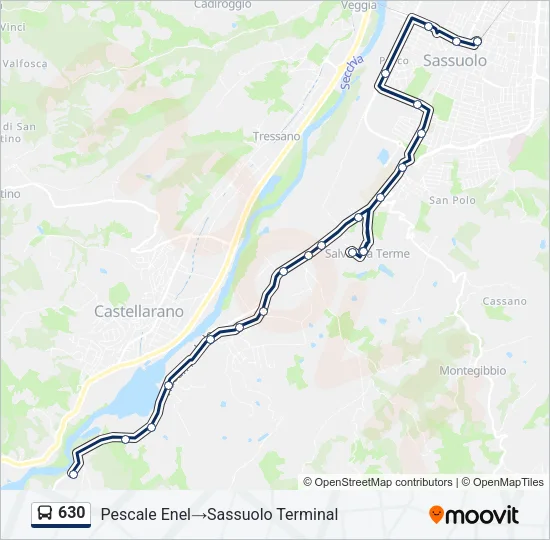 630 Bus Line Map