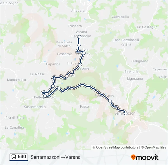 630 Bus Line Map