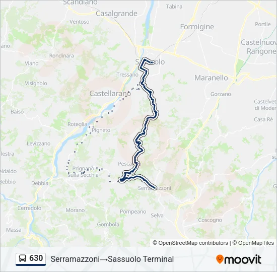 630 Bus Line Map