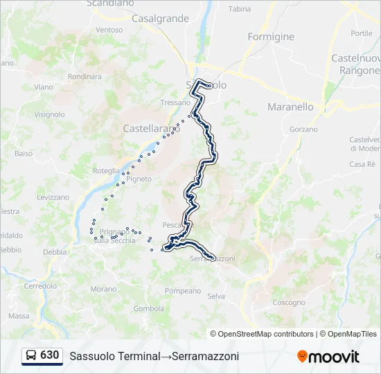 630 Bus Line Map