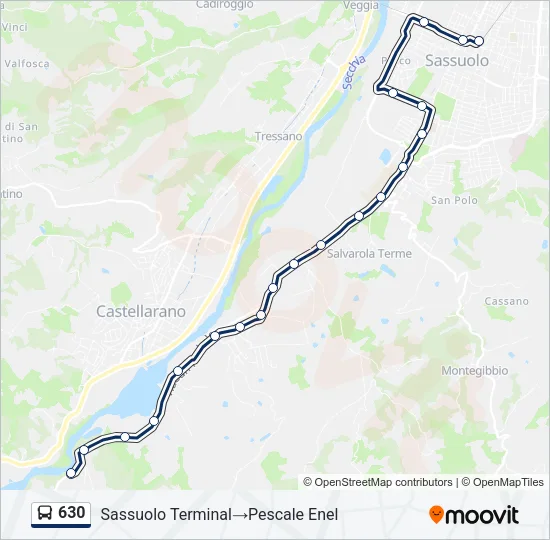 630 Bus Line Map
