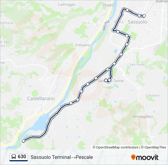 630 Bus Line Map