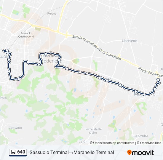 640 bus Line Map