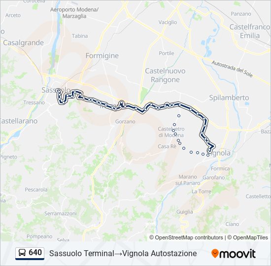 640 bus Line Map