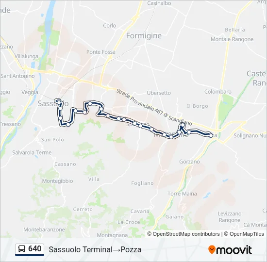 640 Bus Line Map