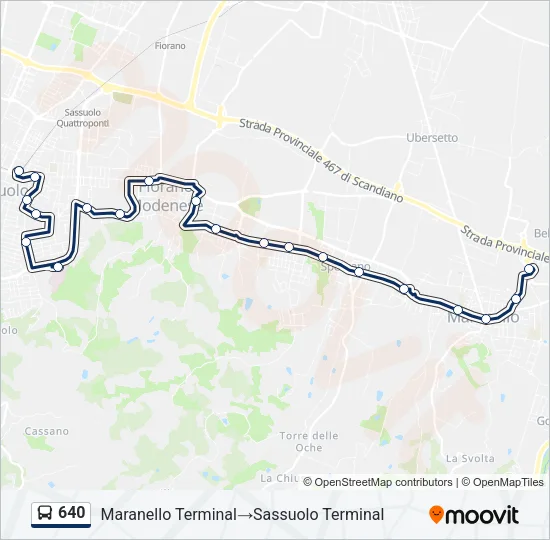 640 Bus Line Map