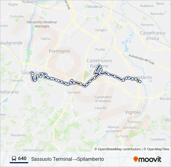 640 Bus Line Map