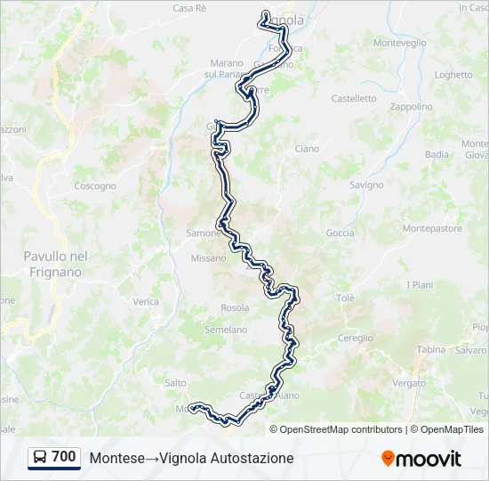 700 Bus Line Map