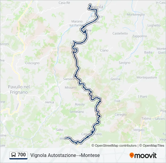 700 Bus Line Map