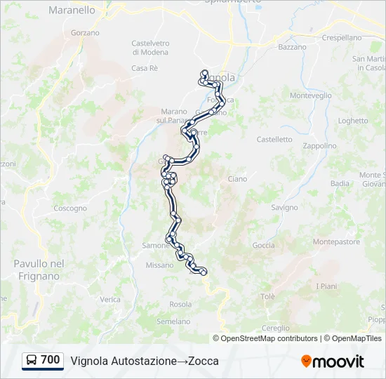 700 Bus Line Map
