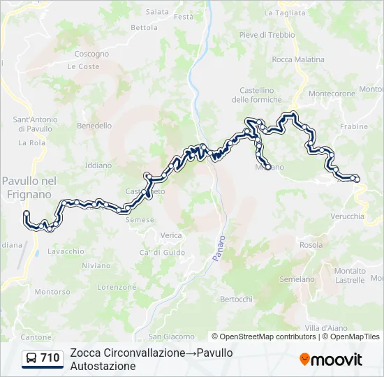710 Bus Line Map