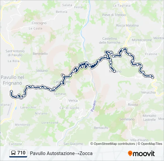 710 Bus Line Map
