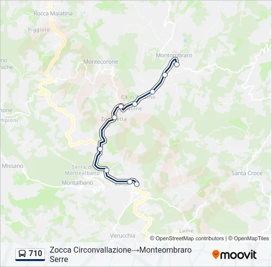 710 Bus Line Map