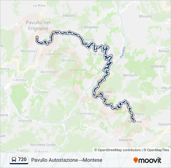 720 Bus Line Map