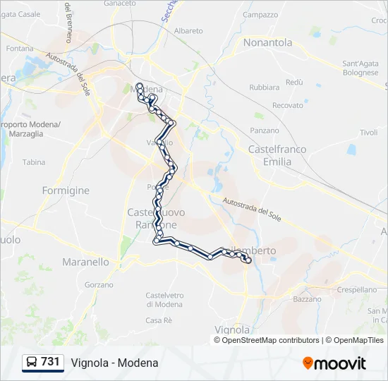 731 Bus Line Map